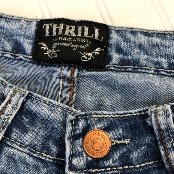 NWOT Thaill Acid Wash destroyed Jeans - Picture 4 of 7